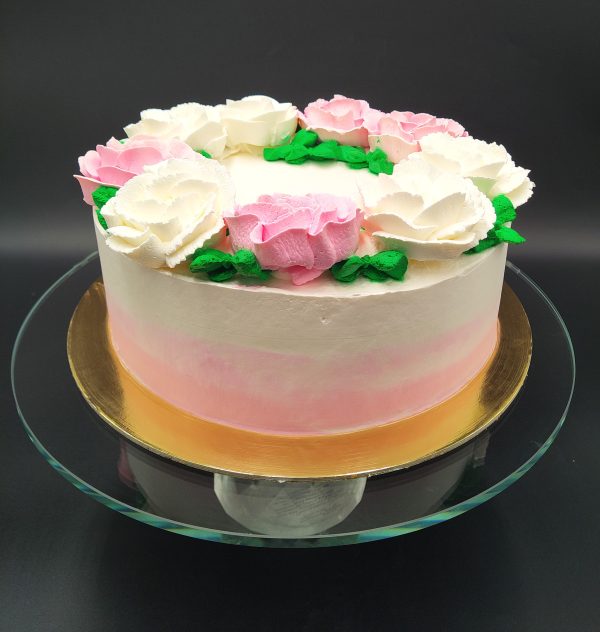 Italian Custard with Flowers