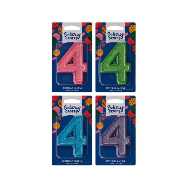 Glitter Candles - Numbered