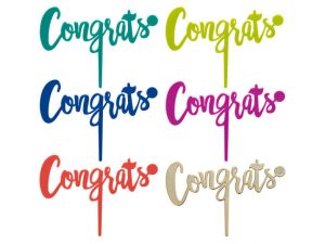Congrats Topper/Candle Holder