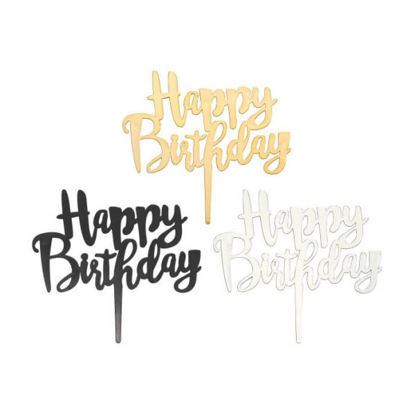 Happy Birthday Topper/Candle Holder