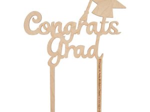Congrats Grad Wooden Topper