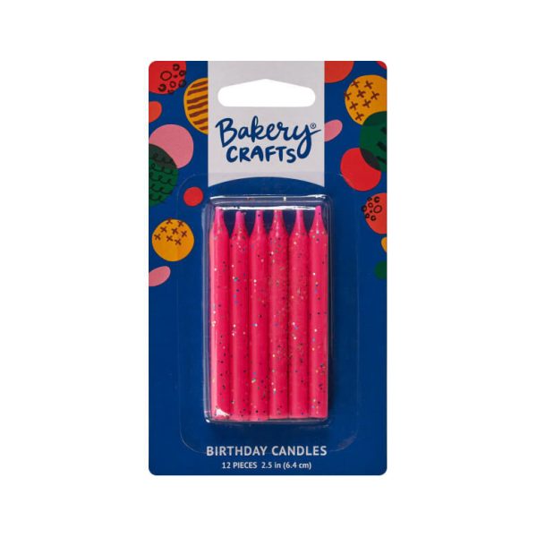 Glitter Candles - Pink