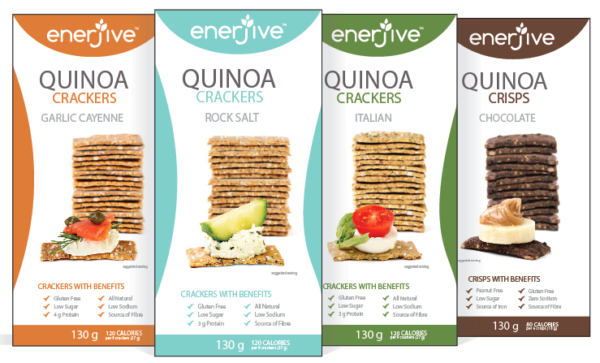 Enerjive Quinoa Crackers and Crisps