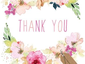 Thank You Card - Floral Wreath