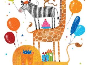 Birthday Card - Party Animals