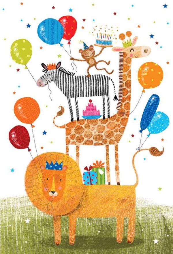 Birthday Card - Party Animals