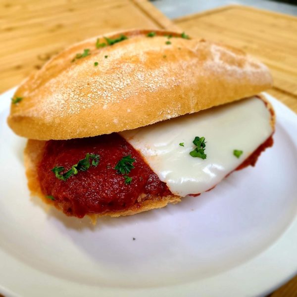 Chicken Parmesan on a Bun