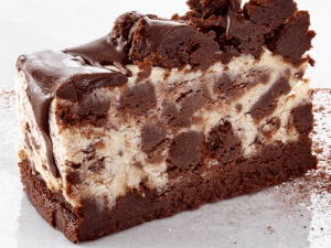 Gluten Free White Chocolate Brownie Cheesecake