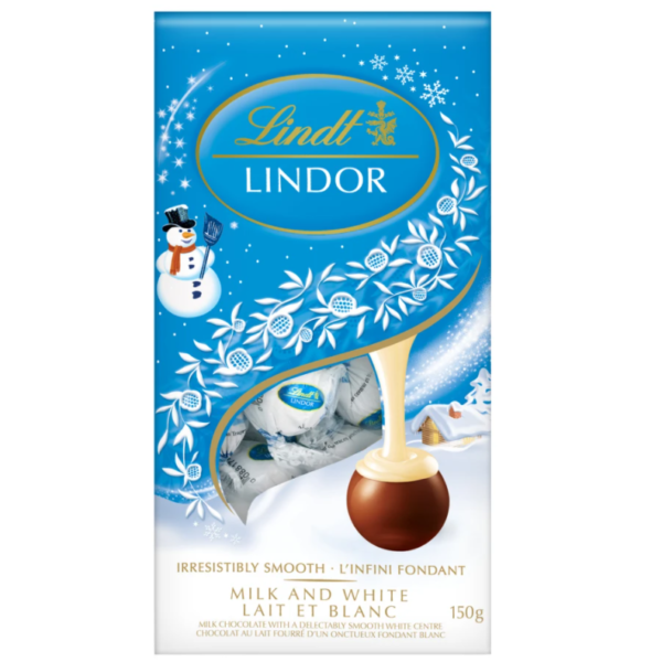 Lindt - Lindor Snowman Milk and White Chocolate Truffles