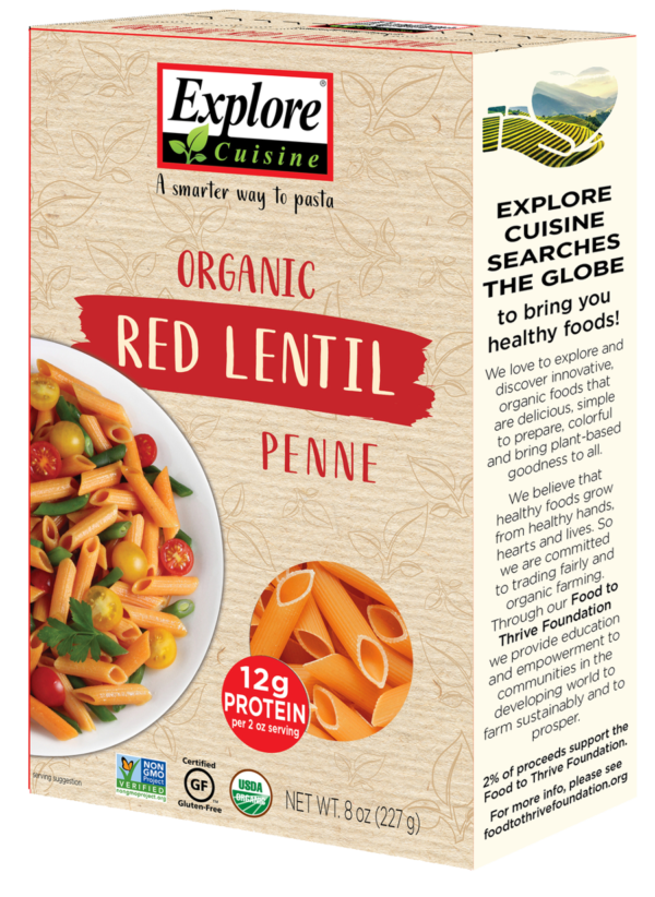 Explore Cuisine - Organic Red Lentil Penne
