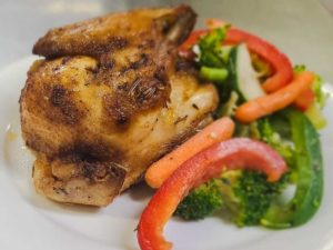 Roast Quarter Chicken & Steamed Vegetables